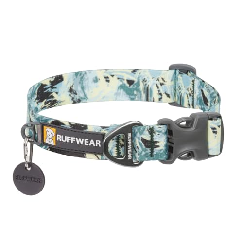 RUFFWEAR Front Range Hundehalsband für kleine Hunde, bequem und stabil mit seitlicher Schnalle und Gurtband zum Gassigehen mit dem Hund, Größe S (28–36 cm), geschwungenes Salbei von RUFFWEAR