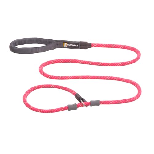 RUFFWEAR Just-a-Cinch 2-in-1-Hundeleine und Hundehalsband, 1,5 m Lange Hundeleine ohne Zug, leichte und robuste Hundeleine, Fireweed Pink von RUFFWEAR