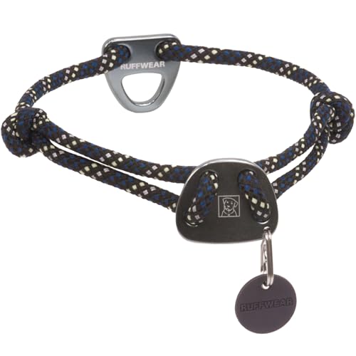 Ruffwear Knot-a-Collar großes Hundehalsband, Kletterseil, verstellbar und stabil für Spaziergänge mit dem Hund, Größe L (51–66 cm), Obsidianschwarz von RUFFWEAR