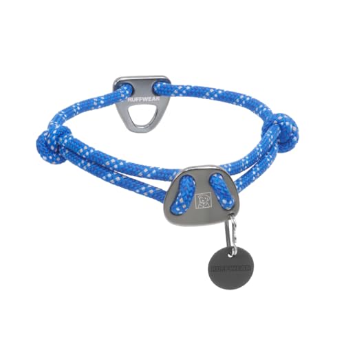 RUFFWEAR Knot-a-Collar mittelgroßes Hundehalsband, Kletterseil, verstellbar und stark für Spaziergänge mit dem Hund, Größe M (36–50 cm), Blauer Pool von RUFFWEAR