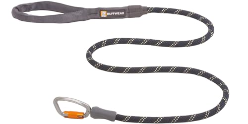 Ruffwear Knot-a-Leash Reflektierende Hundeleine, große, zugfreie 1,5 m Lange Hundeleine mit gepolstertem Griff, leichte und robuste Hundeleine, Anti-Tangle-Leine, L, Obsidianschwarz von RUFFWEAR