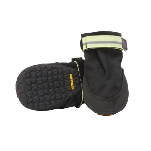 RUFFWEAR Summit Trex Hundeschuhe, XXXX-Small Hundestiefel und Hundelaufschuhe, Hundewanderstiefel zum Wandern, Outdoor-Hundepfotenschutz, Größe XXXXS, Obsidianschwarz (Paar) von RUFFWEAR