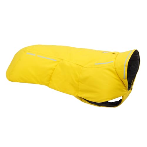 Ruffwear Vert Regenjacke für kleine Hunde, isolierter Allwetter-Hundemantel, wasserdichte Hundejacke, leichte wetterfeste Hundeweste und Winter-Hunderegenmantel, Größe S, Mineralgelb von RUFFWEAR