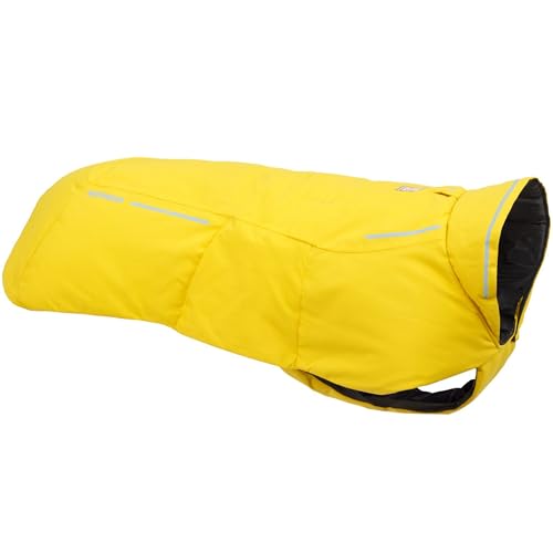 RUFFWEAR Vert Regenjacke für große Hunde, isolierter Allwetter-Hundemantel, wasserdichte Hundejacke, leichte wetterfeste Hundeweste und Winter-Hunderegenmantel, Größe L, Mineralgelb von RUFFWEAR