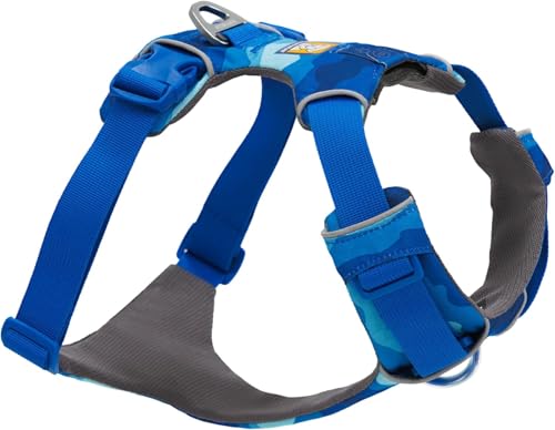 Ruffwear Front Range Hundegeschirr, reflektierendes Y-Geschirr, verstellbares, bequem gepolstertes Alltagsgeschirr für Spaziergänge und Hunderennen, 2 Leinenbefestigungen, Coastal Mountains L/XL von RUFFWEAR