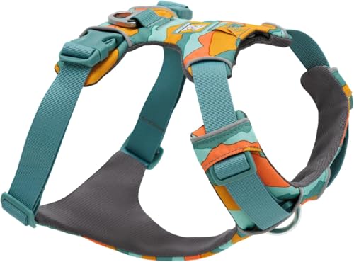 Ruffwear Front Range Hundegeschirr, reflektierendes Y-Geschirr, verstellbares, bequem gepolstertes Alltagsgeschirr für Spaziergänge und Hunderennen, 2 Leinenbefestigungen, Spring Mountains S von RUFFWEAR