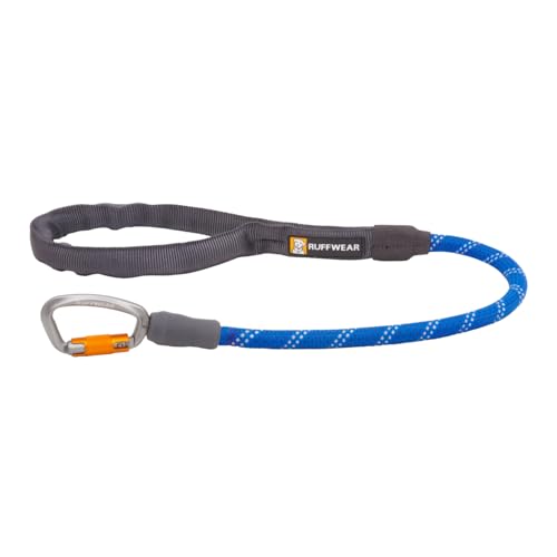 RUFFWEAR Knot-a-Long Kurze Hundeleine, kein Ziehen, 0,7 m Hundeleine mit gepolstertem Griff, leichte und robuste Hundeleine, Anti-Tangle- und Anti-Pull-Hundetrainingsleine, Blue Pool von RUFFWEAR