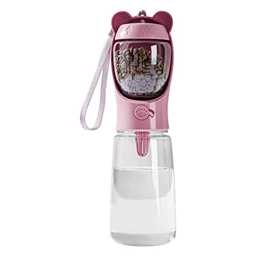 Wasserflaschen für Hunde, 500 ml, tragbare 2-in-1-Wasserflasche mit Futterbehälter, für Spaziergänge, Wandern, Reisen, für Katzen, Kaninchen, Welpen Ruftup von RUFTUP