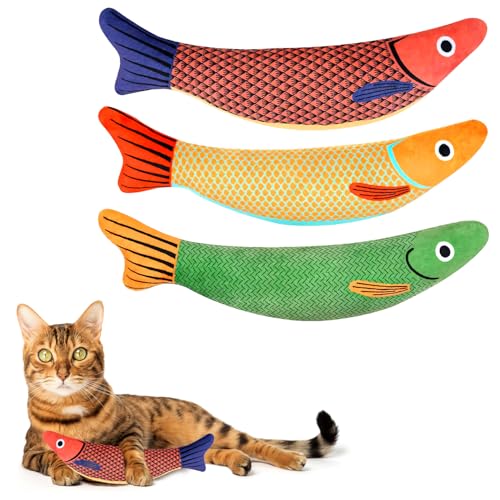 RUGBOL 3 Stück Katzenspielzeug, Kätzchenspielzeug, Saury, Katzenminze-Spielzeug, Kätzchen-Saury, Katzenminze-Spielzeug für Katzen, Katzenminze-Spielzeug, interaktives Spielzeug von RUGBOL