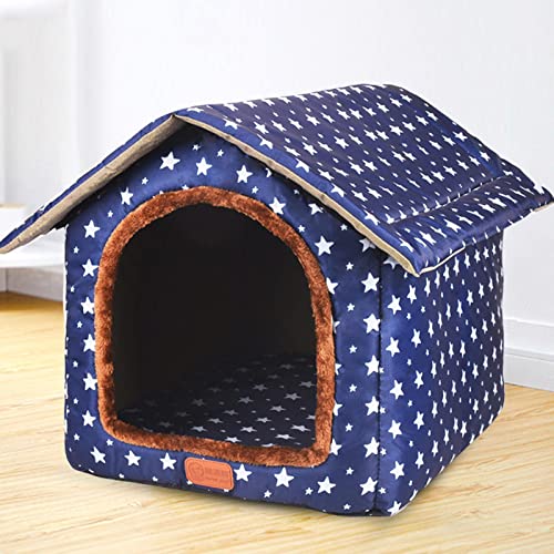 Großes Hundebett Tragbares Hundehaus Waschbar Faltbare Hundezelte Welpen Kätzchen Schlafnest Luxus Katze Hundehütte Bett Rutschfest Warm Haustier Beruhigendes Bett von RUIBEI