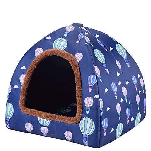 Hund Katzenbett Weich Langlebig Hundehöhle Bett Abnehmbar Hund Katzen Haus Waschbar Haustierbett Indoor Outdoor Schlafnest für Welpen Kätzchen Rutschfest Warm Beruhigendes Bett von RUIBEI