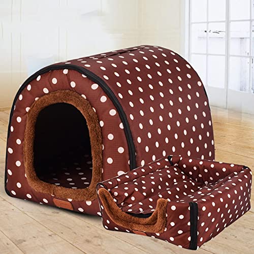 Hundehaus Haustierbett Tragbar Waschbar Katzenbett Indoor Rutschfest Katze Hund Schlafnest Weich Warm Katze Hundehöhle Donut Bett für Kleine Mittlere Haustiere von RUIBEI