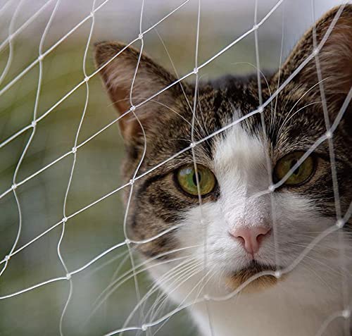 RUIBEI Transparentes Katzennetz für Balkon und Fenster, Katzenschutznetz für Balkon, Anti-Fall-Anti-Flucht-Sicherheitszaun-Netz, DIY Katzenschutz, Fensterschutz von RUIBEI