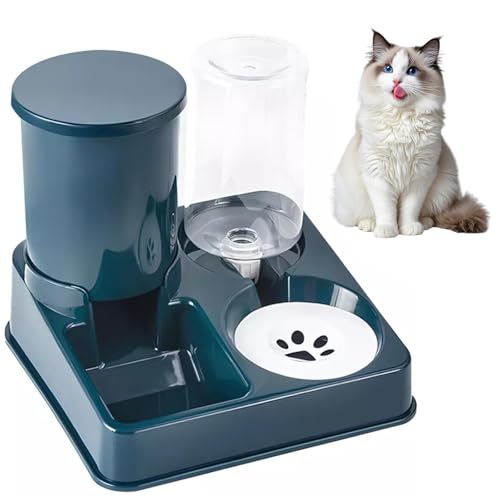 2-in-1 Automatischer Futterspender für Katzen und Hunde, Futter- und Wasserspender für Katzen, 750 g, automatischer Futterspender und 1,5 l Wasserfeeder, 2-in-1, für Haustiere, Hunde, Katzen, von RUICUBEI