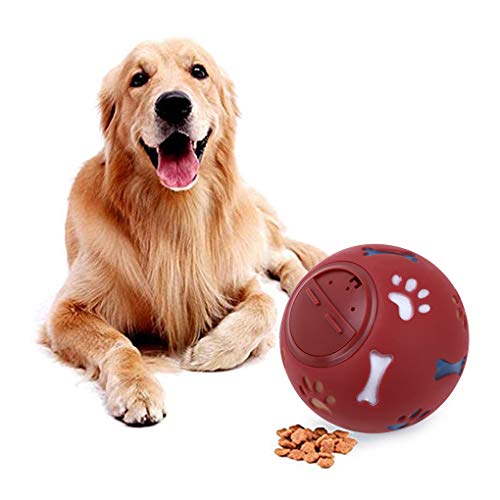 Hundespielzeug Kauspielzeug Hunde Spielball Snackball Zahnbürste Ball aus Naturkautschuk mit Leckerli befüllbar, Interaktives Futterspielzeug Zahnreiniger für kleine, mittelgroße und große Hunde von RUIXIA