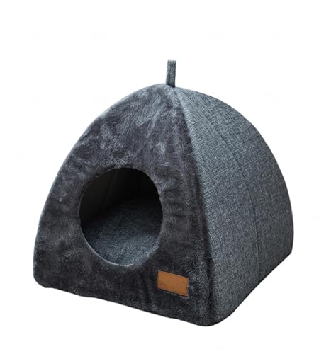 Indoor-Katzenbett, Modern KatzenhöHle Wasserdichtes Wetterfestes Faltbares Bett Für Kleines Haustier Innen Katzen Bett, GemüTlich Katzenkorb,M von RUNCH