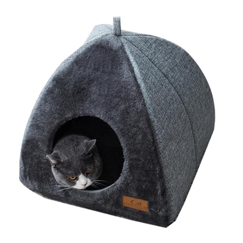 Indoor-Katzenbett, Warm Mit Abnehmbarem Matte Bett Kleines Haustier Innen Im Katzen Bett, GemüTlich Katzenkorb, ugwb12cy3jeb1126,L von RUNCH