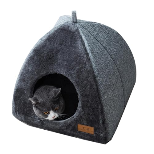 Katzen Bett, Faltbare Katzen KuschelhöHle Mit Abnehmbarem Matte für Katzenkorb Katzenhaus Katzen Bett, GemüTlich Katzenkorb, ugwb12cy3jeb1127,M von RUNCH