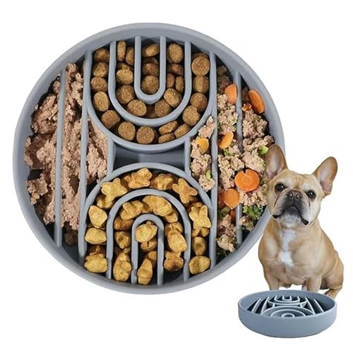 Pet Supplies Slow Food Napf Katze Anti-Rutsch-Futternapf Welpe Anti-Ersticken Silikon Spielzeug Futterteller von RUNSIBA