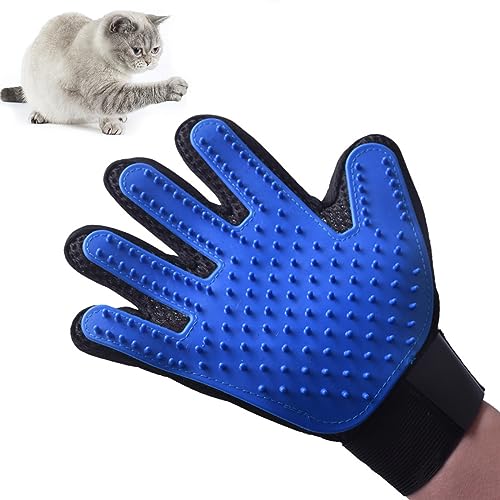 Fellpflege Handschuh,Waschhandschuh für Katzen Katzenhandschuh Bürste aus Silikon,Katzenbürste,Hundebürste,Pflegehandschuh für Haustiere,Premium Massage Handschuh für Deshedding, Baden und Massieren von RUOXIXI