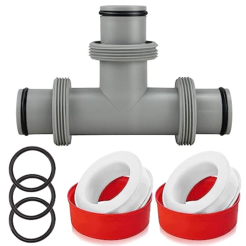 RURIZHONGTIAN Pool T Stück 38mm,3 Wege Ventil Pool 38mm,T-Stück Schlauchverbinder für Ø38mm Schlauch,T stück Pool 38mm,38mm Schlauch Pool T Stück,Poolschlauch Adapter für Intex Bestway Coleman. von RURIZHONGTIAN