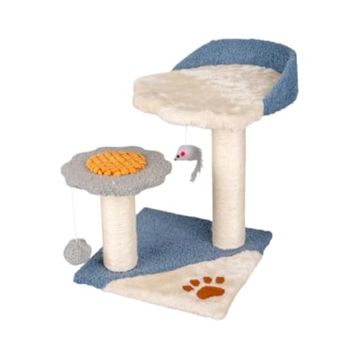 Kratzbaum Katzenbaum Katzen Kratzbaum Großer Kratzbaum Für Hauskatzen. Hoher Katzenturm Mit Sisal-Kratzstämmen Und Gepolsterten Plüschpolstern Kratzbäume Katzenkratzbaum Kletterbaum (Color : B, Size von RUVOO