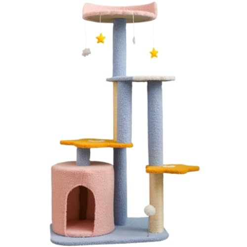 Kratzbaum Katzenbaum Katzen Kratzbaum Kratzbaum, Katzenturm Für Hauskatzen, Mehrstöckige Plüsch-Katzenwohnung Mit Kratzbäumen Und Höhlen Kratzbäume Katzenkratzbaum Kletterbaum von RUVOO