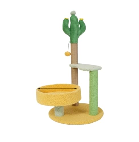 Kratzbaum Katzenbaum Katzen Kratzbaum Niedlicher Katzenturm Mit Mit Sisal Überzogenem Kratzbaum, Plüschsitzstange, Gemütlicher Wohnung Und Tollem Ball Kratzbäume Katzenkratzbaum Kletterbaum von RUVOO