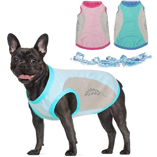 RUYICZB Hundekühlweste Sommer Cool Und Bequem Hundemantel Atmungsaktiv Mesh Hundejacke Mit Reflektorstreifen Leichte Hunde-EIS-Kühlung T-Shirts Für Kleine Mittelgroße Große Hunde,10XL von RUYICZB