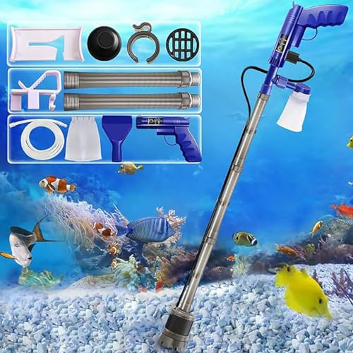 RUYICZB Aquarium Mulmsauger, 6 in 1 Elektrisch Aquarium Wasserwechsel Mit Einstellbarem Wasserdurchfluss Aquarium Reiniger Für Wasserwechsel, Sand Kies Filter, Algen Reinigung von RUYICZB