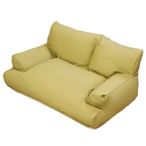 RUYICZB Hundebetten Haustier Sofa Leder Hundebett Haustier Weiches Sofa Hundesessel Für Kleine Mittlere Hunde Haustiermöbel Katzenbetten Mit Anti-Rutsch-Boden,Grün,L von RUYICZB