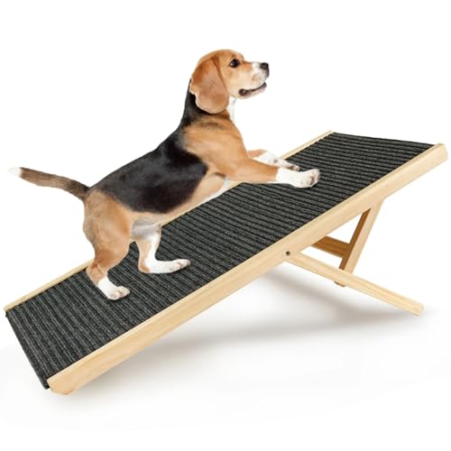 RUYICZB Hunderampe 100 cm Lang Hundetreppe Auto Klappbar Für Katzen Große Und Kleine Hunde,Haustiere Hundeeinstiegshilfe Bett Sofa Rampe Hund Tierrampe rutschfest von RUYICZB