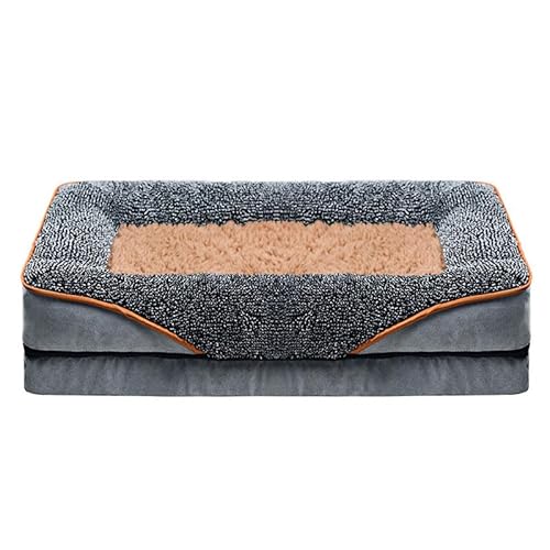 RUYICZB Orthopädische Hundebetten aus Schaumstoff, Hundesofabett mit waschbarem, abnehmbarem Bezug und Rutschfester Unterseite, waschbares Haustierbett,Gray Brown,75x50x12cm RUYICZB Orthopädische Hundebetten aus Schaumstoff, Hundesofabett mit waschbarem, abnehmbarem Bezug und Rutschfester Unterseite, waschbares Haustierbett,Gray Brown,75x50x12cm von RUYICZB