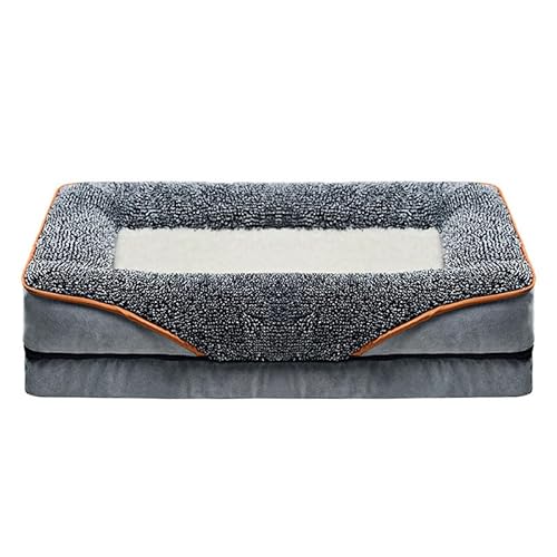 RUYICZB Orthopädische Hundebetten aus Schaumstoff, Hundesofabett mit waschbarem, abnehmbarem Bezug und Rutschfester Unterseite, waschbares Haustierbett,Gray White,75x50x12cm RUYICZB Orthopädische Hundebetten aus Schaumstoff, Hundesofabett mit waschbarem, abnehmbarem Bezug und Rutschfester Unterseite, waschbares Haustierbett,Gray White,75x50x12cm von RUYICZB