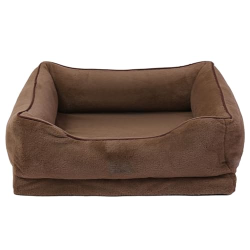 RUYICZB Orthopädische Hundecouchbetten aus Schaumstoff, weiche Haustierbetten für kleine und mittelgroße Hunde und Katzen, waschbares Hundebett mit Rutschfester Unterseite,Dark Grey,55x45x15cm von RUYICZB