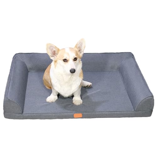 RUYICZB Orthopädisches Hundebett, Stützendes Haustier-Couchbett Aus Schaumstoff, Strapazierfähiges Hundesofabett Mit Abnehmbarem Bezug Mit Reißverschluss,116x90x16cm von RUYICZB