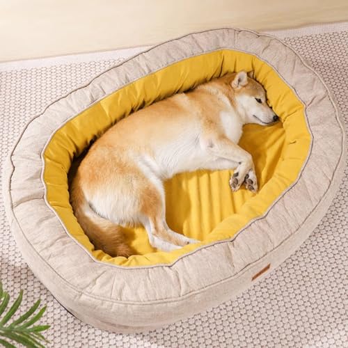 RUYICZB Orthopädisches Hundebett Flauschig Grosse Hunde Mittelgroße & Kleine Hunde Hundekissen Hundesofa Katzenbett Donut Hundekorb Abnehmbar Und Waschbar rutschfest,2XL von RUYICZB