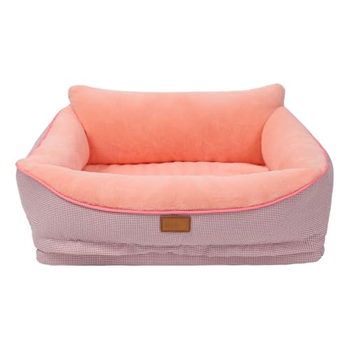 RUYICZB Orthopädisches Hundebett für mittelgroße/kleine Hunde, Haustier-Schlafsofa mit abnehmbarem und waschbarem Bezug, Hundecouchbett mit Seitenpolster zum Schlafen,Rosa,80x60x18 cm RUYICZB Orthopädisches Hundebett für mittelgroße/kleine Hunde, Haustier-Schlafsofa mit abnehmbarem und waschbarem Bezug, Hundecouchbett mit Seitenpolster zum Schlafen,Rosa,80x60x18 cm von RUYICZB