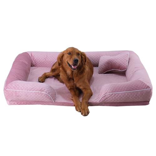 RUYICZB Orthopädisches Hundesofa Bett aus Schaumstoff, Hundebett mit weicher holländischer Samtoberfläche, waschbares Haustier-Couchbett mit Rutschfester Unterseite,Rosa,68x54x15cm RUYICZB Orthopädisches Hundesofa Bett aus Schaumstoff, Hundebett mit weicher holländischer Samtoberfläche, waschbares Haustier-Couchbett mit Rutschfester Unterseite,Rosa,68x54x15cm von RUYICZB