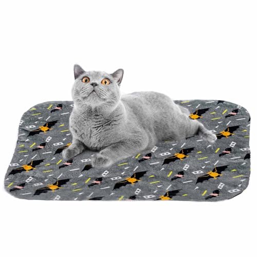 RUYICZB Selbstheizende Katze Hundedecke, Haustier Wärmekissen Matte, Winter Warm Flauschige Pet Pad, Geeignet Für Welpen, Kätzchen, Kaninchen Mit Einer Decke Für Haustiere,Bat,15.7x19.6in von RUYICZB