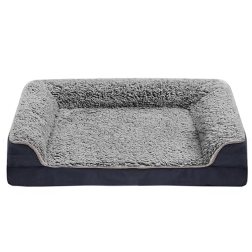 RUYICZB Waschbare Hundebetten, orthopädisches Hundesofabett mit Eierschaum-Unterstützung zum Schlafen, atmungsaktives und weiches Baumwoll-Haustierbett,Dark Grey,75x50x12cm RUYICZB Waschbare Hundebetten, orthopädisches Hundesofabett mit Eierschaum-Unterstützung zum Schlafen, atmungsaktives und weiches Baumwoll-Haustierbett,Dark Grey,75x50x12cm von RUYICZB