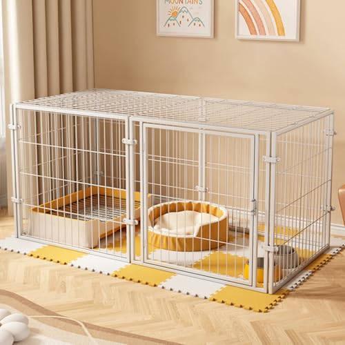 Welpenauslauf Welpenlaufstall Freilaufgehege Welpenzaun Tierlaufstall Welpenfreigehege Welpenauslauf Mit Tür, Hundelaufstall Flexibel Erweiterbar Für Hunde Wohnung & Garten,White 1,27.5" H von RUYICZB