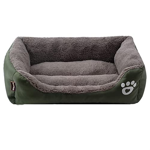 RVIFY Haustierbett Großes Hundebett, Haustierbetten für Hunde, Hundebetten, Haustierbett, Hundezubehör, Hundehütte, Haustierzubehör Hundebett(Dark Green,S) von RVIFY