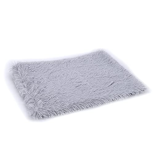 RVIFY Haustierbett Haustier-Hundebett-Matte Welpen-Katzen-Matte Haus-Katzen-Schlafbett-Decke für kleine große Hundezwinger Hundebett(Light Gray,L 50x70 cm) von RVIFY