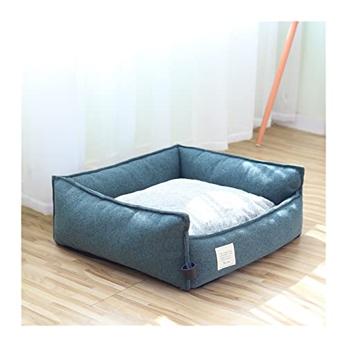 RVIFY Haustierbett Hundebett warm für kleine, mittelgroße und große Katzen, für Katzen, Welpen, Baumwolle, Zwingermatte, Sofa Hundebett(Green,L (for Within 25 kg)) von RVIFY