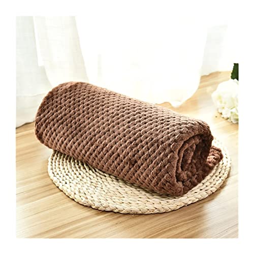 RVIFY Haustierbett Katzenschlafmatten Welpenüberwurf Warme Dünne Betten Kissen Weiche Bezüge Haustierdecken Für Hunde Katzen Matratzen Hundebett(Brown,M 80x60cm) von RVIFY