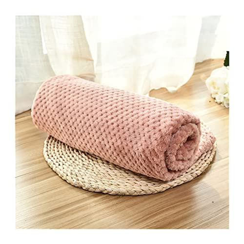 RVIFY Haustierbett Katzenschlafmatten Welpenüberwurf Warme Dünne Betten Kissen Weiche Bezüge Haustierdecken Für Hunde Katzen Matratzen Hundebett(Light pink,L 100x80cm) von RVIFY