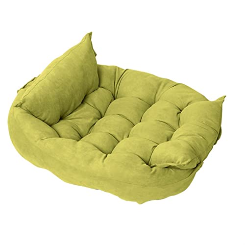 RVIFY Haustierbett Pet Cozy Bed Puppy Cotton Zwinger Mat Large Dog Pillow Kissen Small Medium Dog Isomatten Hundebett(Light Green) von RVIFY