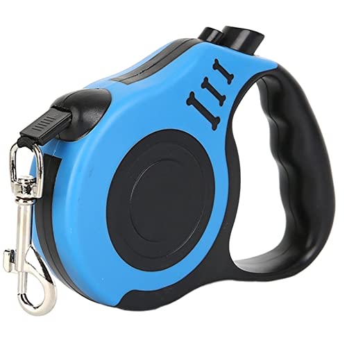 Schleppleine für Hunde 3m/5m Hundeleine Automatisch einziehbare Verlängerung Puppy Walking Running Lead Roulette Hundeleine zum Trainieren(Blue,3m) von RVIFY