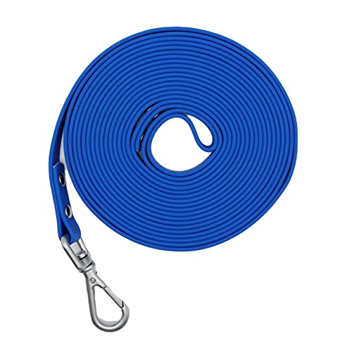 Schleppleine für Hunde Hundeleine 5m 10m 15m Lange Leine für Hunde Super Lange Hundeleine 1,5m 3m Hundeleine Hundeleine zum Trainieren(Blue,1.3cmX15m) von RVIFY